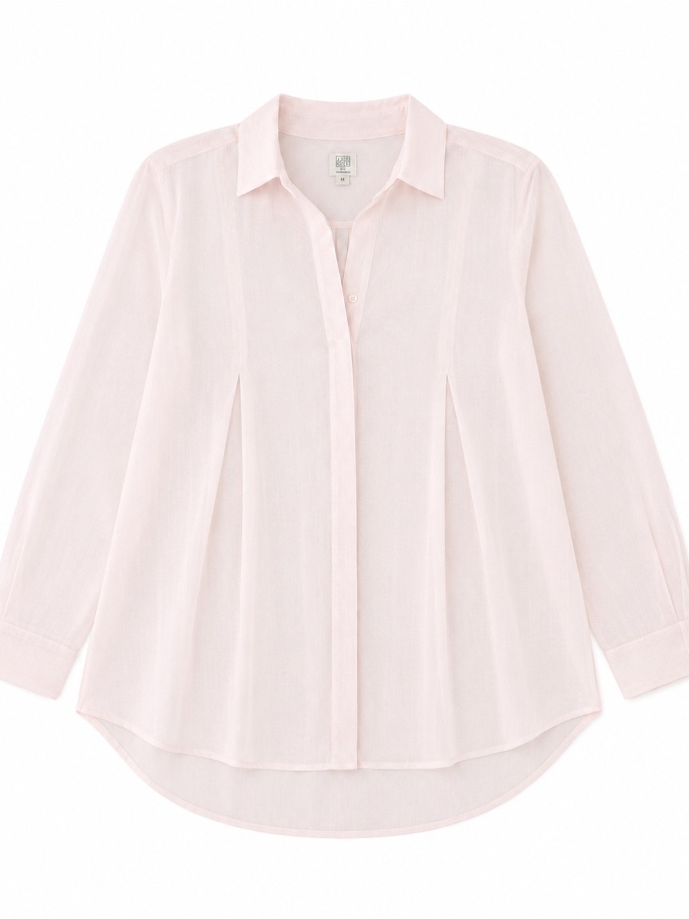 CORE Women's Pale Pink Relaxed cotton Button-Down Shirt